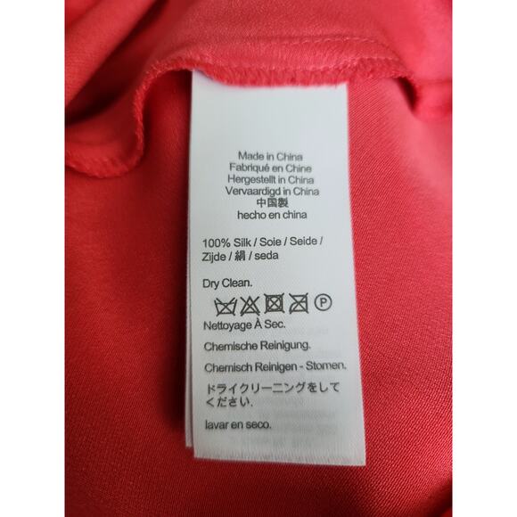 J.Crew ruffle slip sheath silk Pink Coral dress Spaghetti Straps Size 6 - Picture 10 of 10